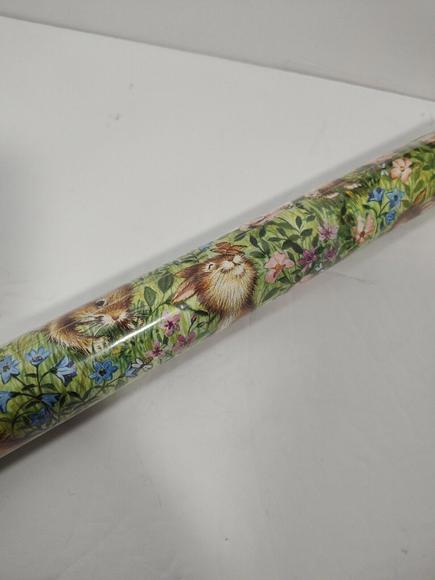 Vintage Lisa McCue/Fuzzy Tails Marcel Schurman Co Gift Wrap Made in USA NEW - Picture 1 of 9